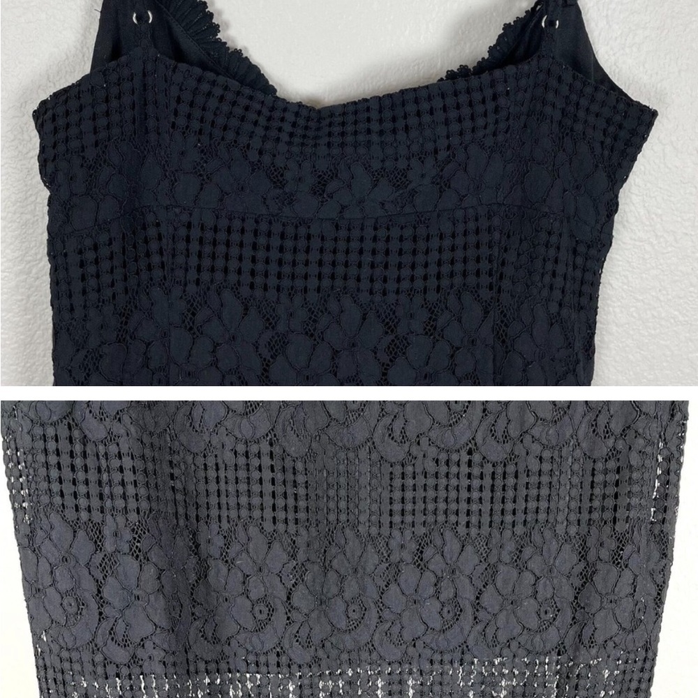 NSR Womens XL Black Lace Sexy Overlay Sheath Dress Sleeveless NWOT - Picture 4 of 5